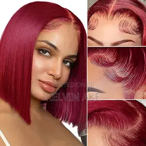  Percent Human Hair 13x4 Full Lace Frontal Bob Wig