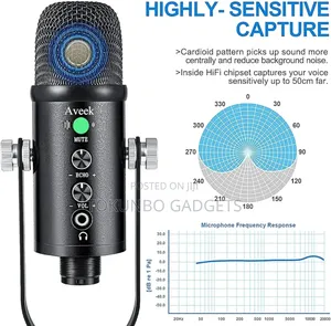 Aveek Usb Condenser Microphone Used for Studio Recording Streaming