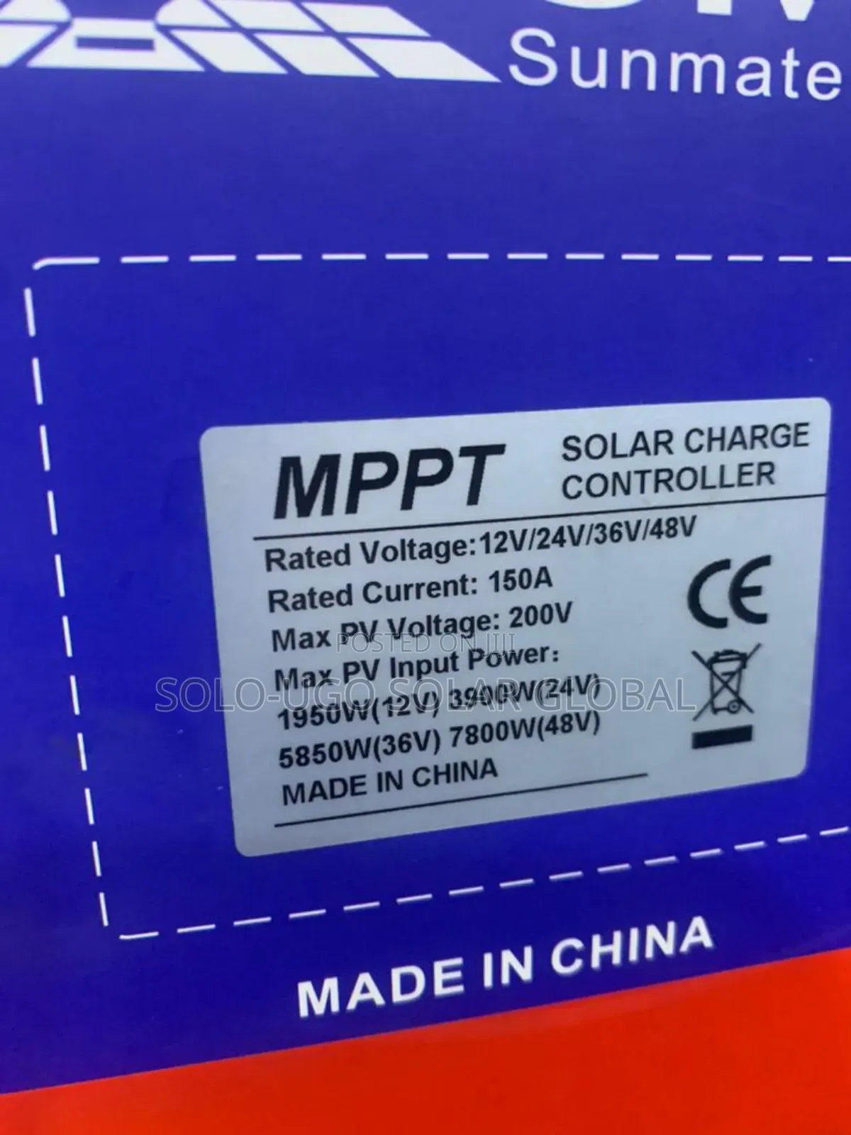 150ah SMS Solar Charger Controller MPPT