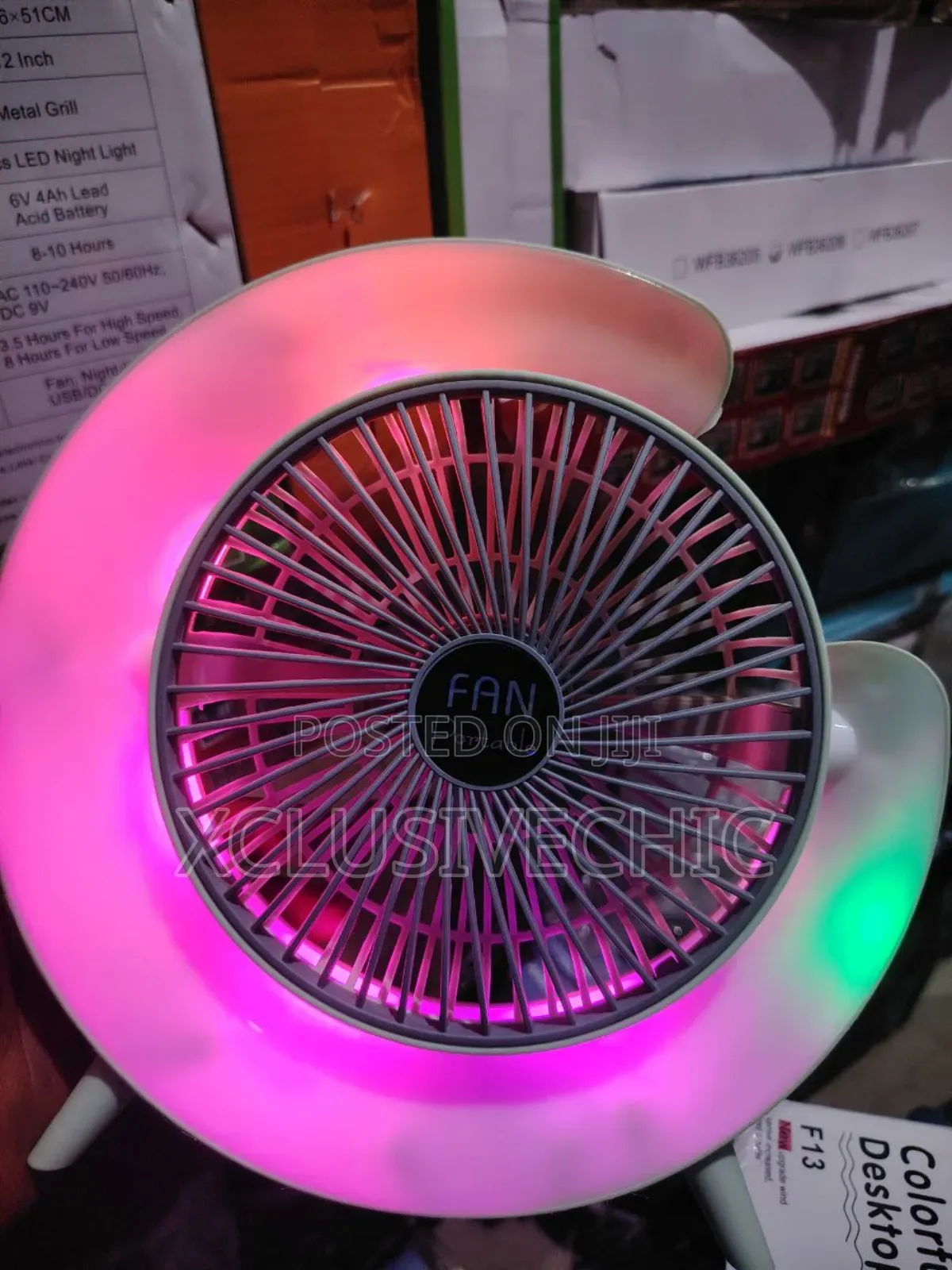 F13 Colorful Desktop Fan
