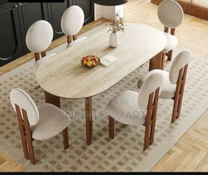 Luxurious 6 Seater Marble Dinning
