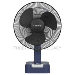 Multipurpose 12" Rechargeable Table Fan With Led Light and Wall Mount