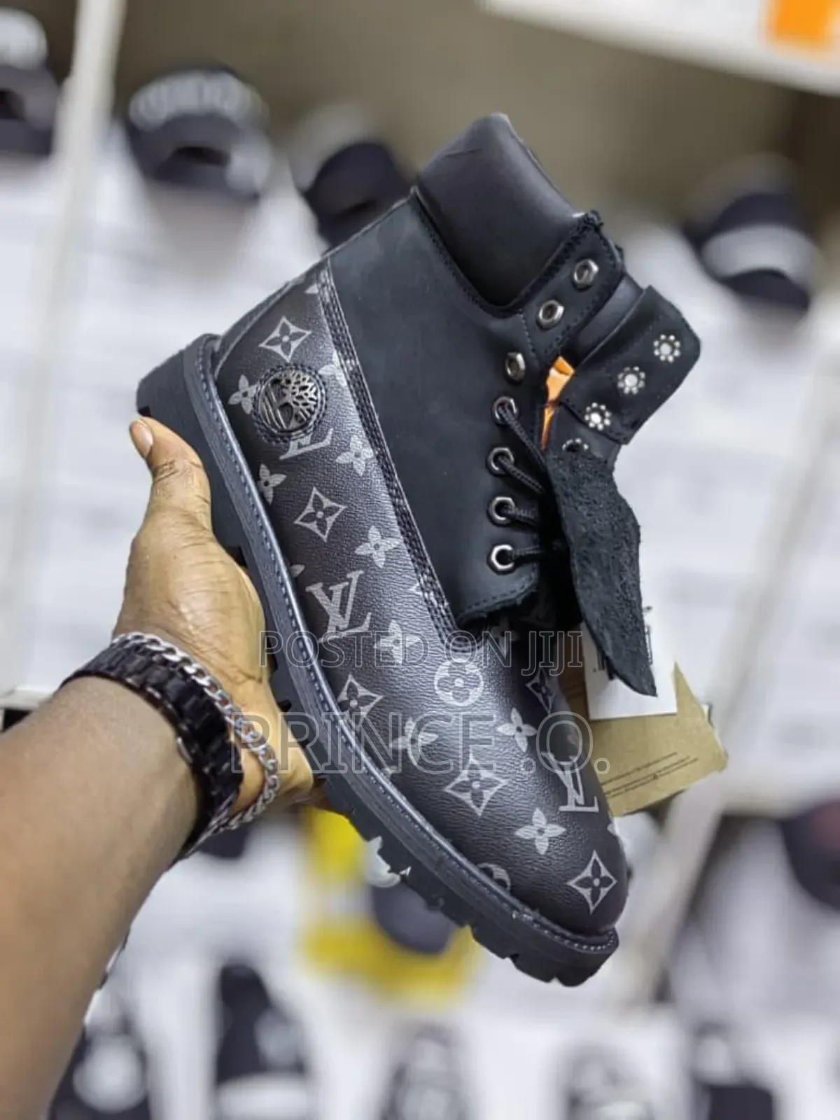 Half Painted Louis Vuitton Leather Timberland