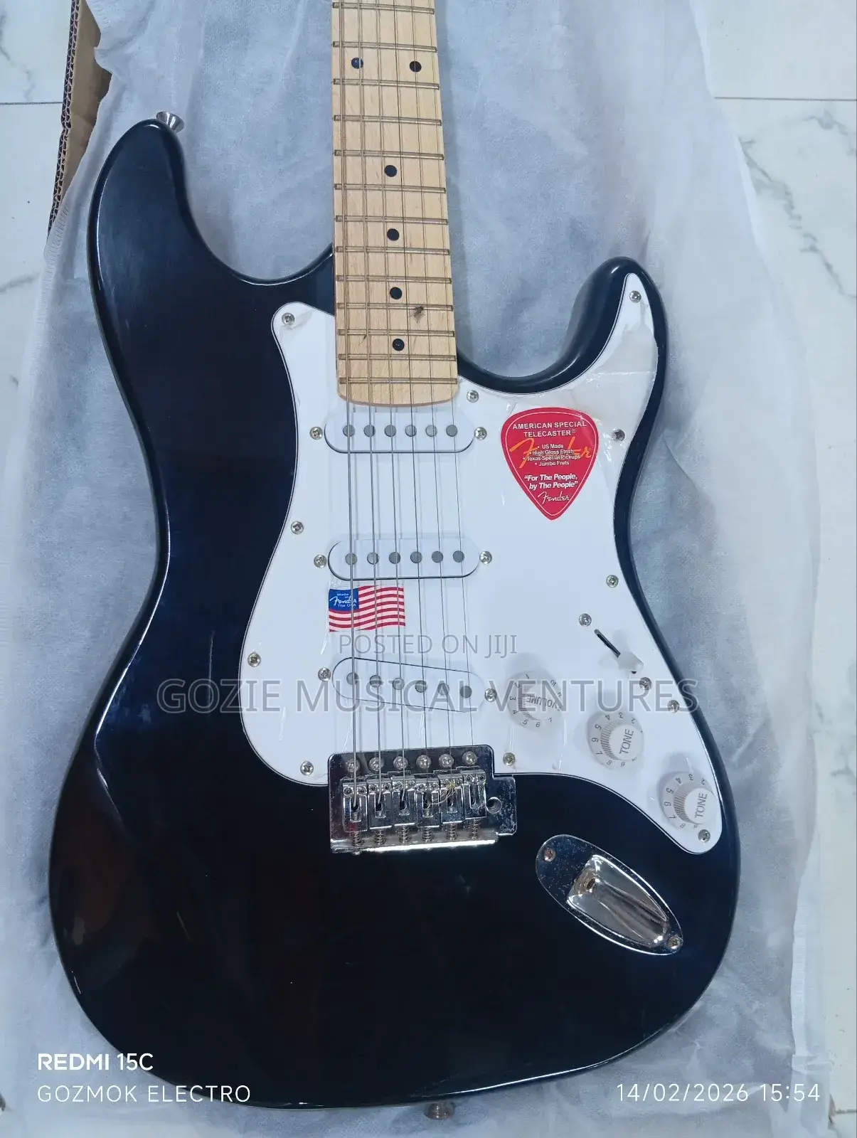 Fender Stratocaster Electric Lead Guitar Black Colour