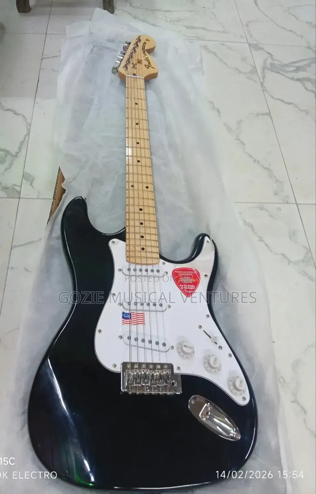 Fender Stratocaster Electric Lead Guitar Black Colour
