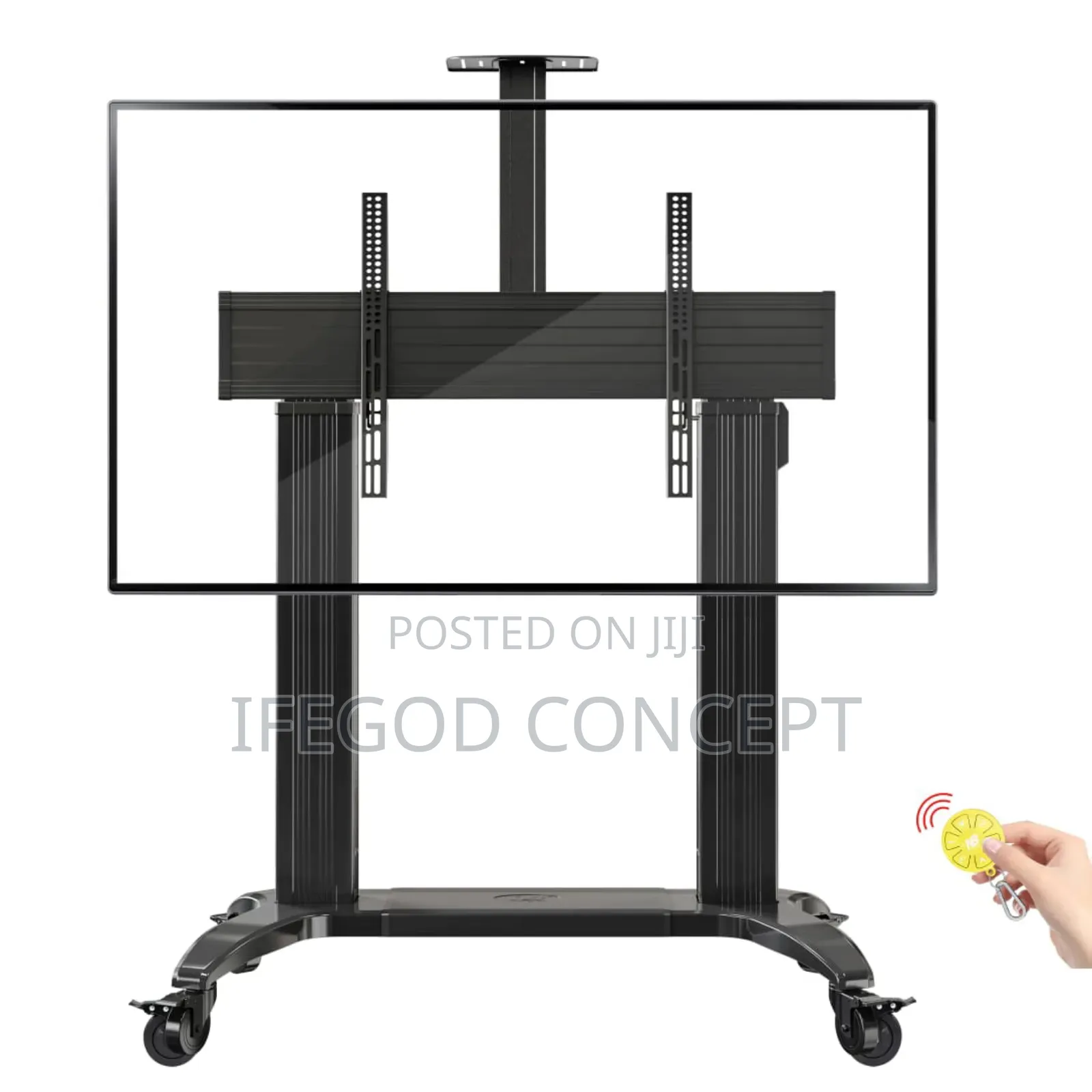 Motorize Height Adjustable Large Display Mobile Cart