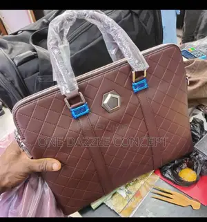 Password Lock Leather Laptop Bag