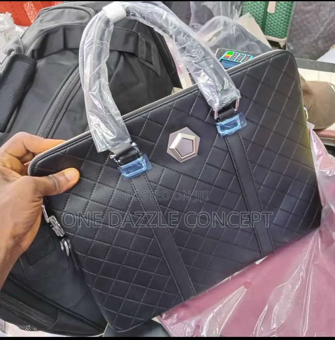 Password Lock Leather Laptop Bag