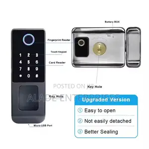 Waterproof Smart Jam Key Lock Double Side Fingerprint And Passcode
