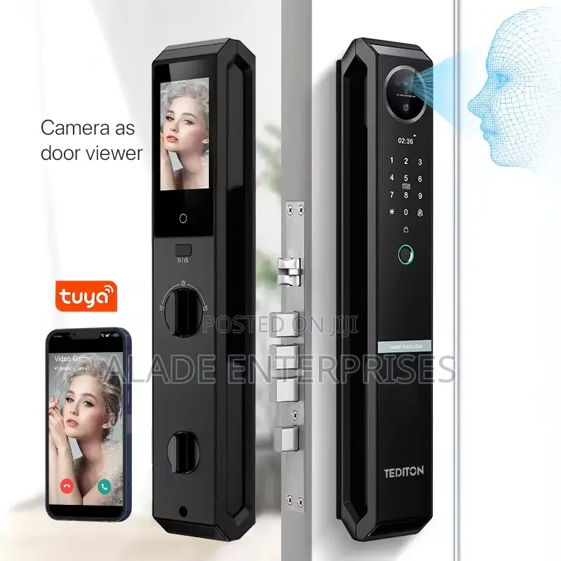 Intelligent Electronic 3d Face Fingerprint Smart Door Lock With Camera ...