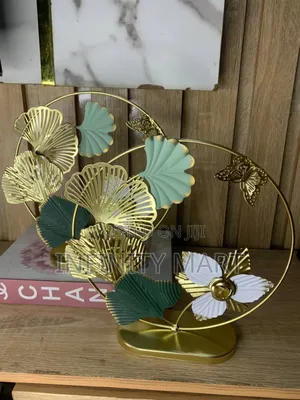 Golden Round Metal Decor