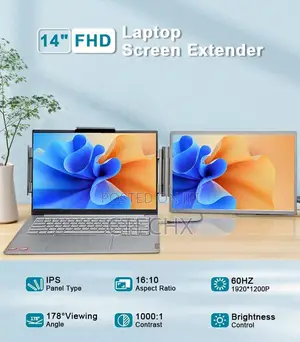 Laptop Screen Extender - 14" FHD 1080p Ips Laptop Monitor Extender