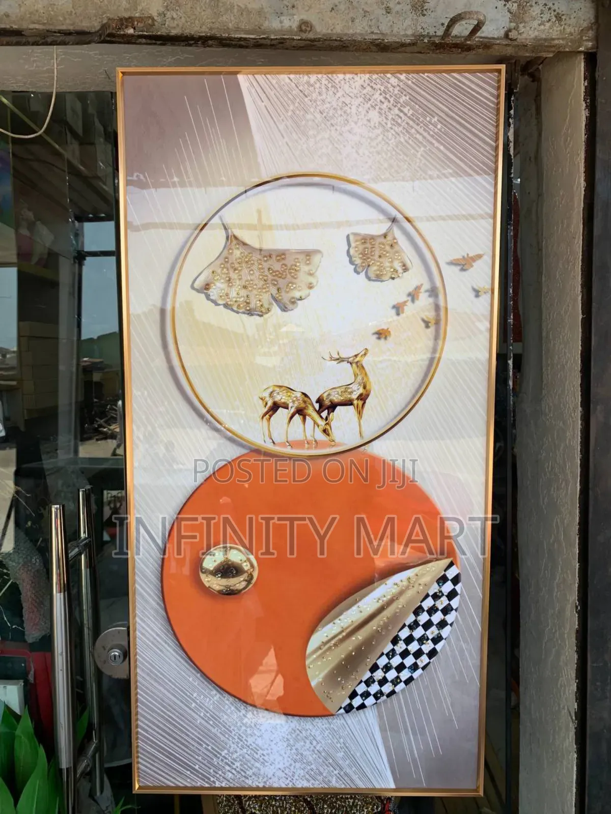Sleek Orange Acrylic Stoned Frame