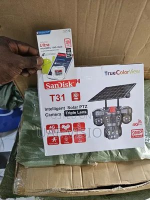 V380 3 Lens Solar Camera With Sandisk