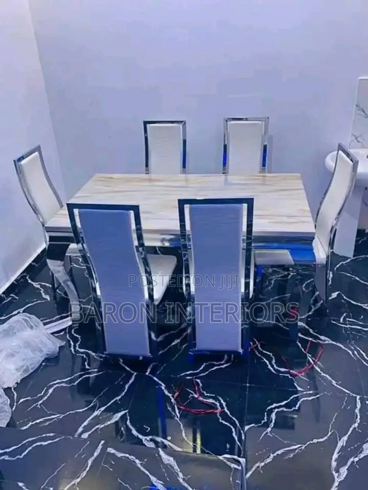 White Marble Dinning Top Is Available as Seen