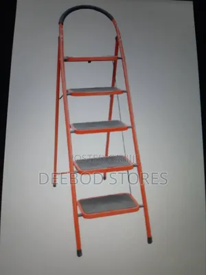 5 Steps Folding Steel Ladder 150kg Capacity
