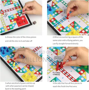 Foldable Magnetic Flying Chess Portable Board Game Set