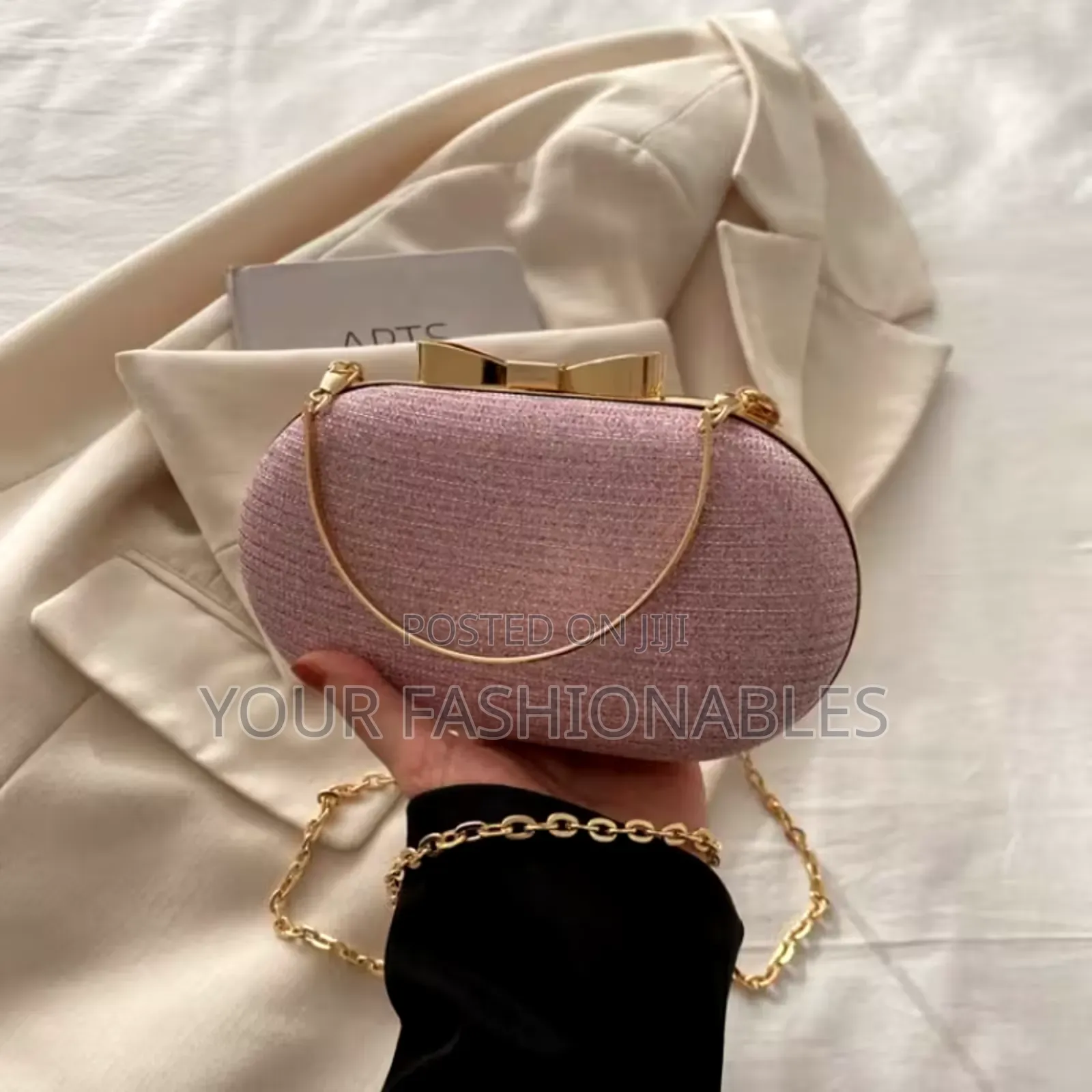 Elegant Bow Clasp Outing Clutch Purse