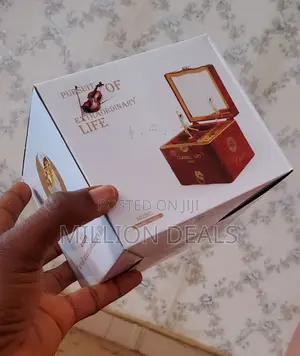 Spin Ballerina Jewelry Play Compact Storage Box Musical Box