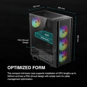Gamdias Pc Case, Atx Computer Cases for Gaming 4 X 120 Mm Argb Fan