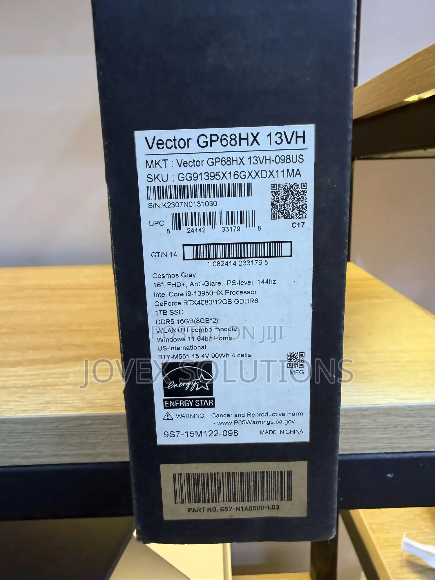 Laptop MSI Vector GP68 HX 13V 16GB Intel Core I9 SSD 1T