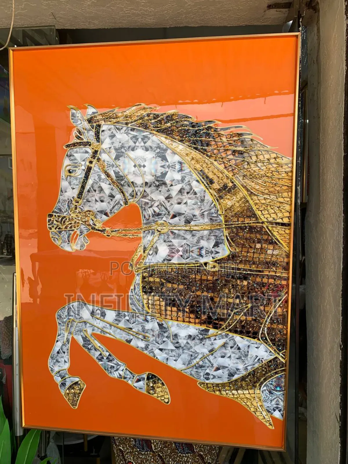 Horse Stoned Framed Acrylic