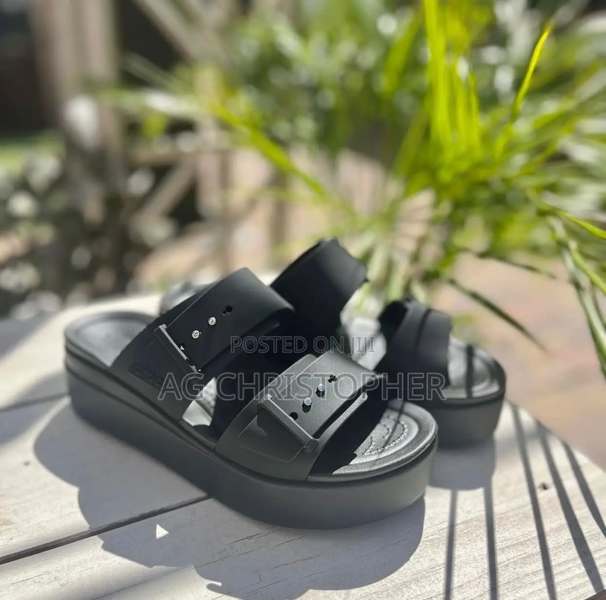 Crocs Brookyln Buckle Wedges Slippers