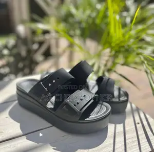 Crocs Brookyln Buckle Wedges Slippers