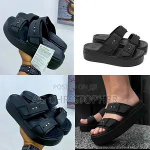 Crocs Brookyln Buckle Wedges Slippers