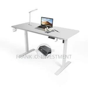 Home Office Eletric Adjustable Height Table -White-120cm X 60cm X 75