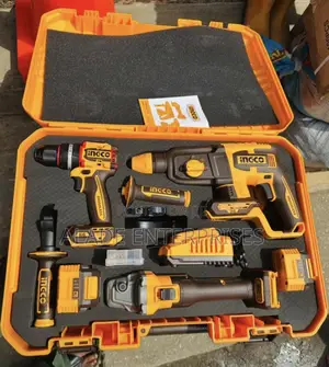 Ingco Industrial 3pcs Combo 3in1 Rotary Hammer Kit
