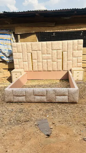 Royal Blush Luxury Upholstered Bed Frame With Statement Headboard