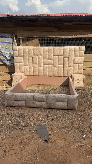 Royal Blush Luxury Upholstered Bed Frame With Statement Headboard