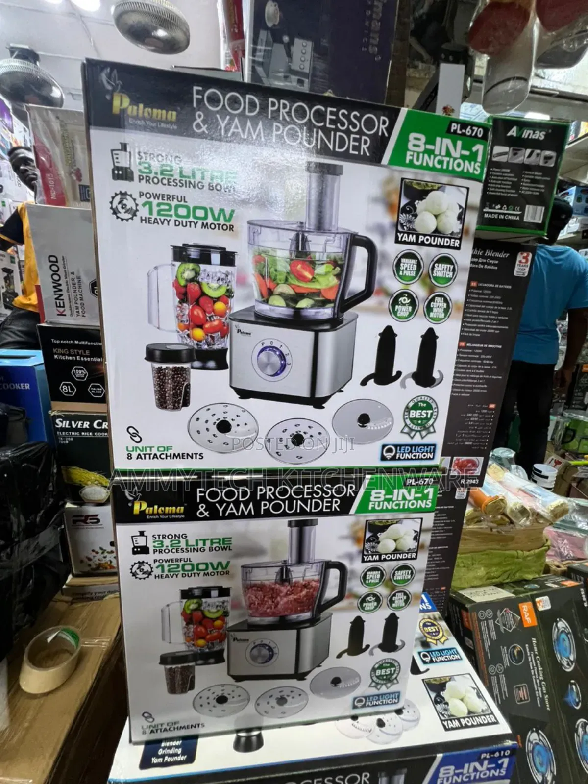 8in1 Function Paloma Food Processor And Yam Pounder
