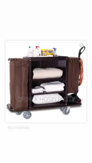Heavy-duty Metal Housekeeping Trolley Cart For Hotels, Hospitals Etc