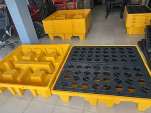 Oil Drum Spill Containment Pallet With Drain(4drum Spill Pallet)