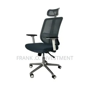 Executive Mesh Office Chair - White Back Black Front