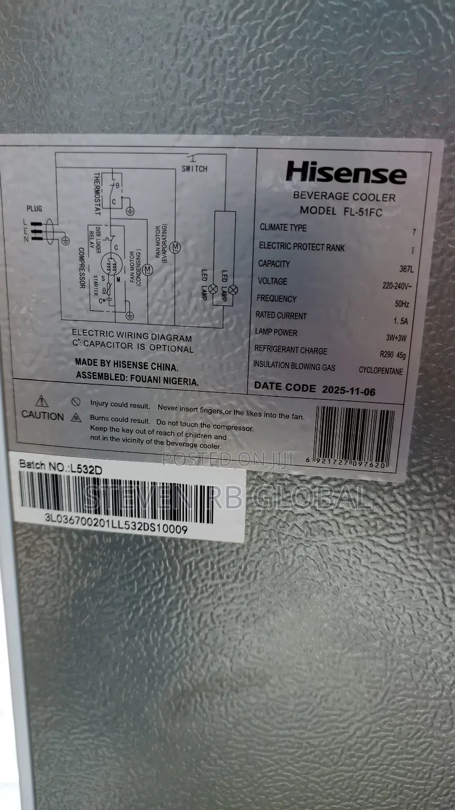 Hisense 367l Showcase Refrigerator | 51fc-Fl