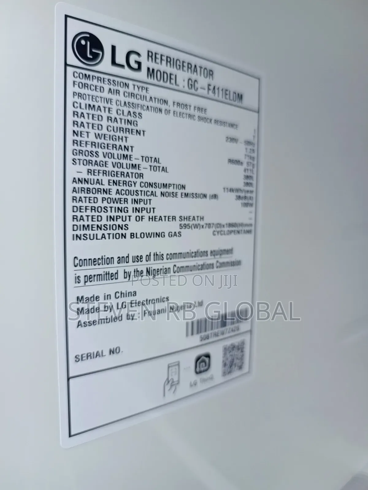 Lg 411l Single Door Refrigerator – Gc-F411eldm (Platinum Silver)