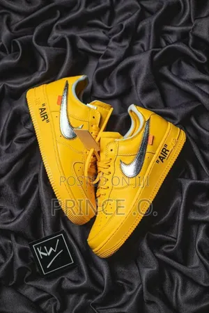 Off-White X Air Gorce 1 Low “University Gold” Sneakers