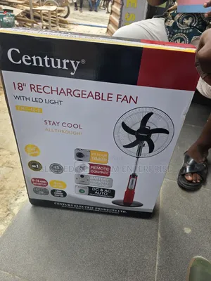 A Brand New Century Rechargeable Standing Fan 18inch