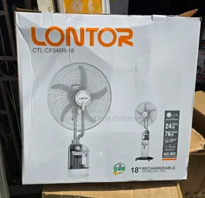 18inch Lontor Rechargeable Standing Water Mist Fan