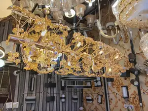 New Modern Crystal - Like Chandelier With Crystal Flower Design