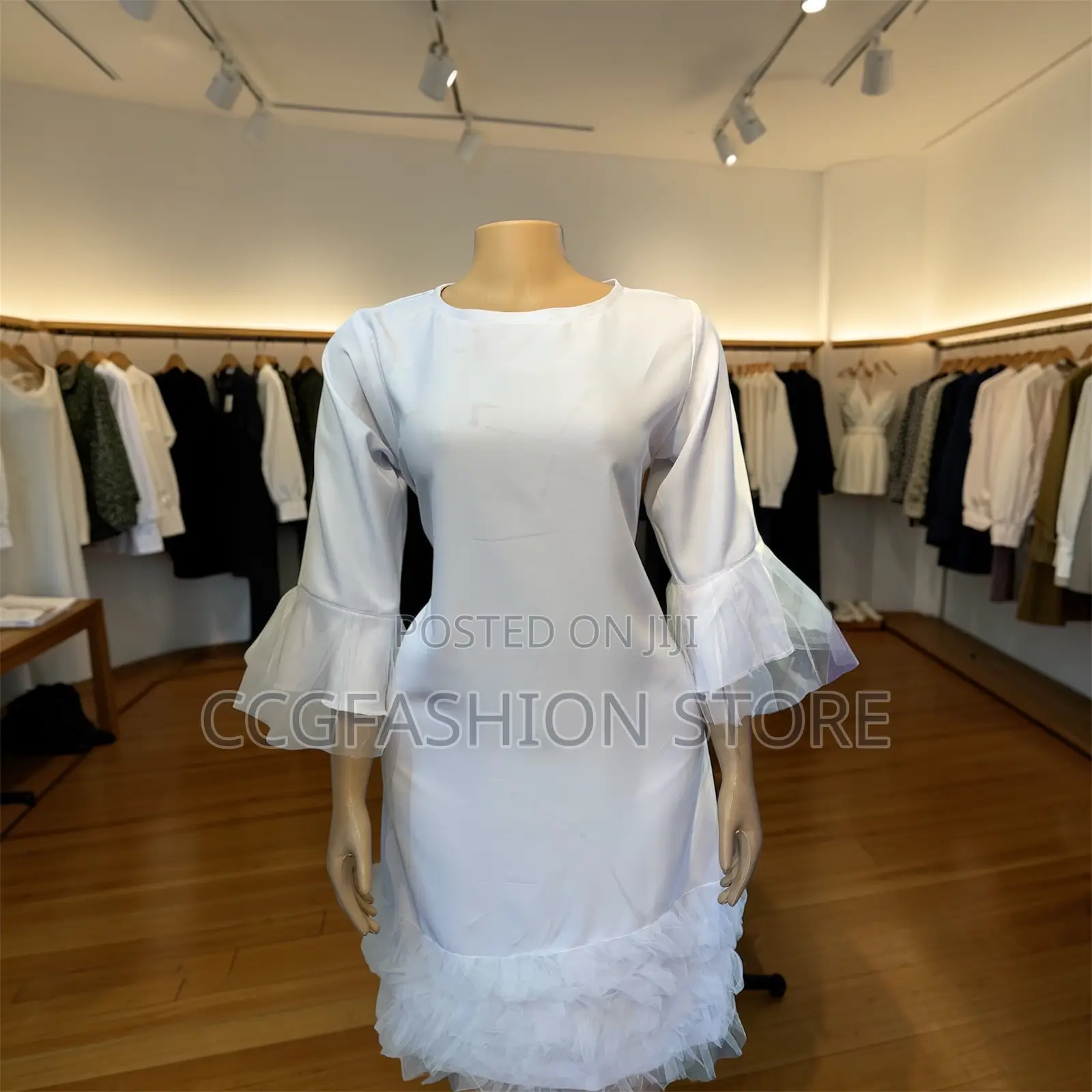 Fitted White Gown