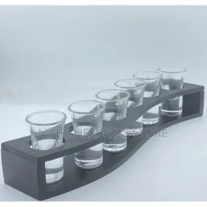 6 Slots Shot Glass With Rack Ts