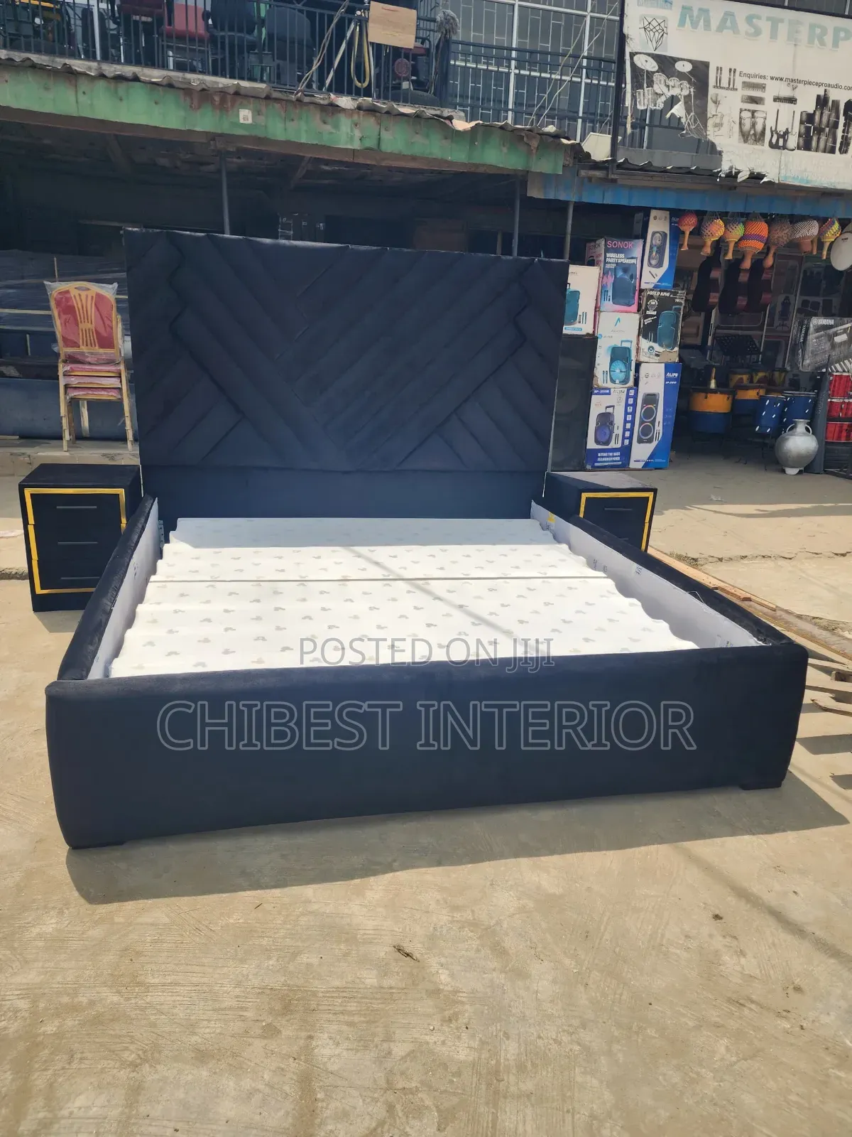 5ft Tall Family King Size Bed With Two Side Cupboards
