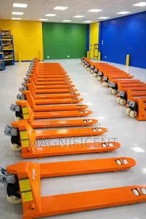 Premium Heavy-Duty Pallet Jacks Displayed