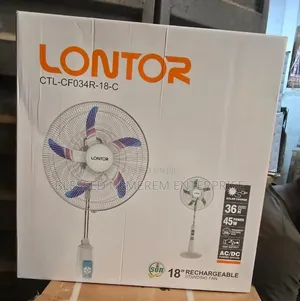 {Brand New Lontor Rechargeable Standing Fan 18inch