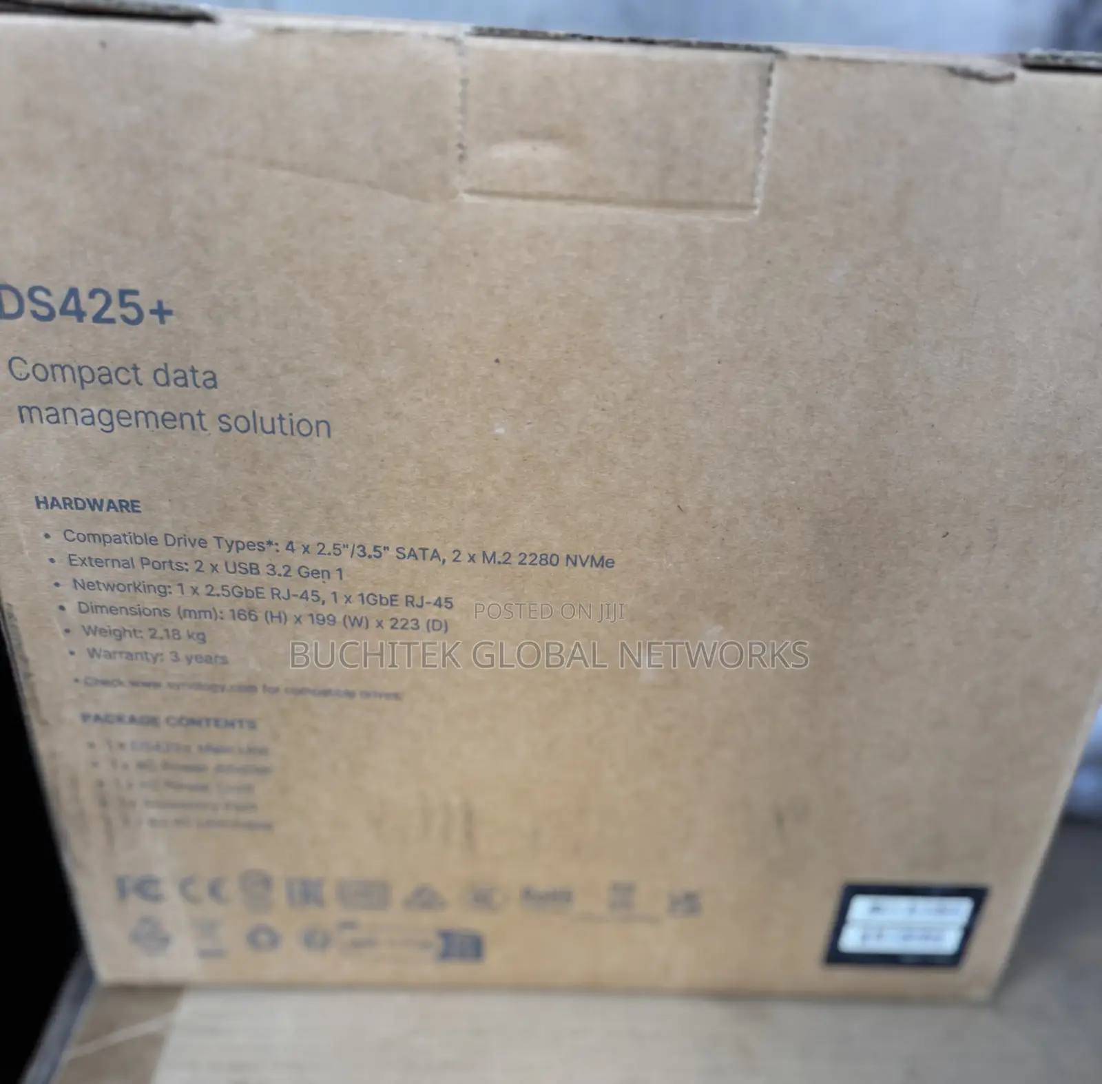 Synology Diskstation Ds425+ 4-Bay Nas Enclosure.