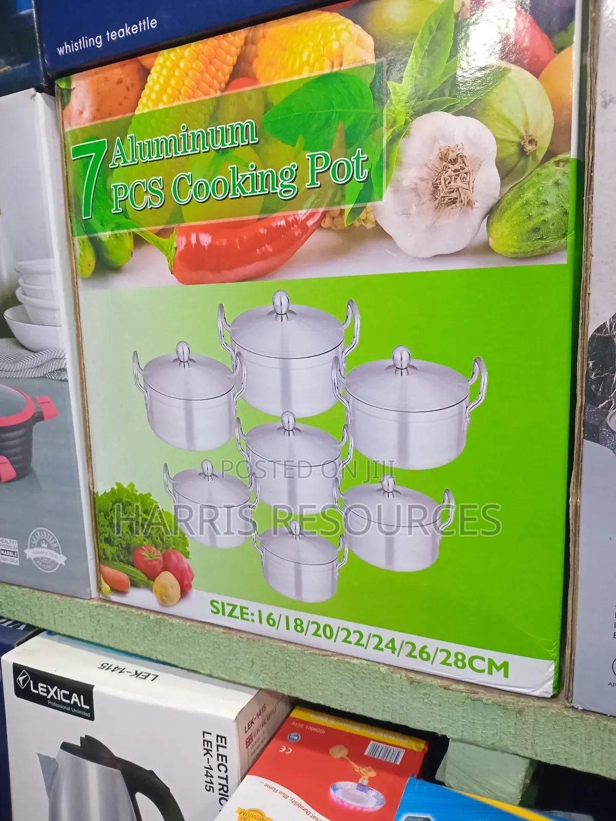 7pcs Unbendable Alluminium Pots